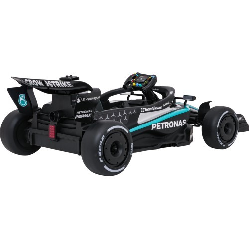 AMG PETRONAS F1 juodas lenktyninis automobilis, vaikiškas elektromobilis