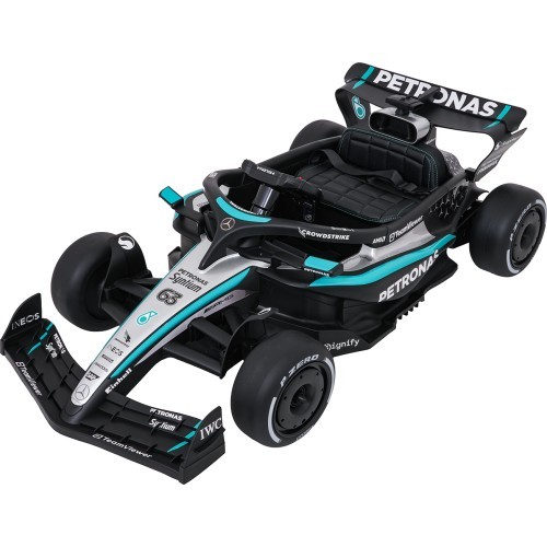 AMG PETRONAS F1 juodas lenktyninis automobilis, vaikiškas elektromobilis