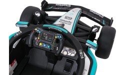 AMG PETRONAS F1 juodas lenktyninis automobilis, vaikiškas elektromobilis