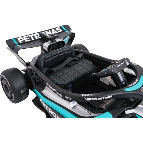 AMG PETRONAS F1 juodas lenktyninis automobilis, vaikiškas elektromobilis