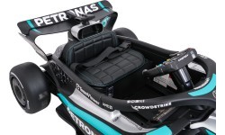 AMG PETRONAS F1 juodas lenktyninis automobilis, vaikiškas elektromobilis