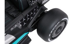 AMG PETRONAS F1 juodas lenktyninis automobilis, vaikiškas elektromobilis