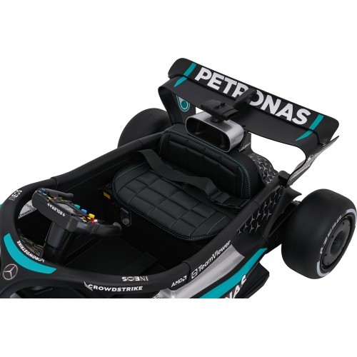 AMG PETRONAS F1 juodas lenktyninis automobilis, vaikiškas elektromobilis