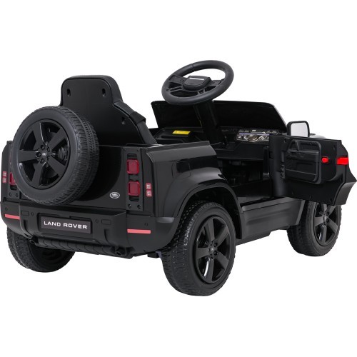 Детский электромобиль Land Rover Defender, чёрный