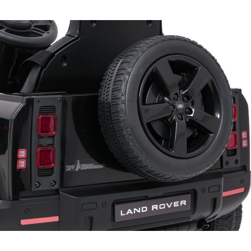 Детский электромобиль Land Rover Defender, чёрный