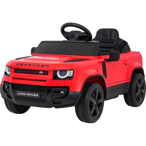 Land Rover Defender raudona elektromobilis vaikams