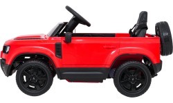 Land Rover Defender raudona elektromobilis vaikams