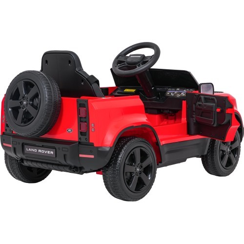 Land Rover Defender raudona elektromobilis vaikams
