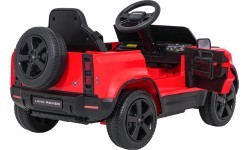 Land Rover Defender raudona elektromobilis vaikams