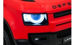 Land Rover Defender raudona elektromobilis vaikams