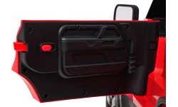 Land Rover Defender raudona elektromobilis vaikams