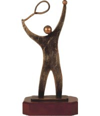 BEL249 Tennis Statuette - 26,5cm - Bronza