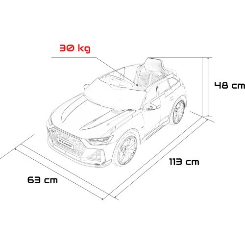Elektromobilis Audi RS6 Avant GT baltas
