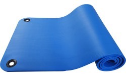 NBR Fitness Mat with Two Holes for Hanging Yate, 183×61×1cm, Blue 