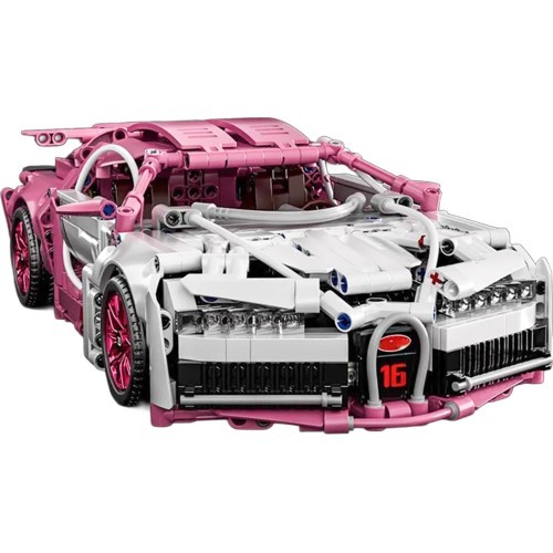 Konstruktorius sportinis automobilis rožinis 1132 detalės