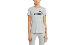 Женская футболка Puma Ess Logo Tee светло-серая 586774 04