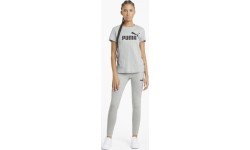 Женская футболка Puma Ess Logo Tee светло-серая 586774 04