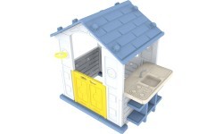 House With Basketball And Sink Blue Roof