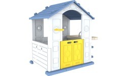 House With Basketball And Sink Blue Roof