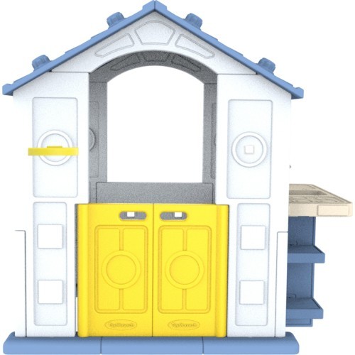 House With Basketball And Sink Blue Roof