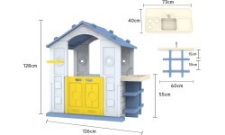 House With Basketball And Sink Blue Roof