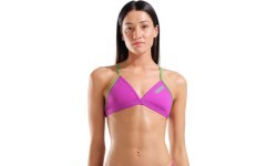 Женский плавательный топ Team Tie Back, Very Fuchsia-Team Green, 34 - 960