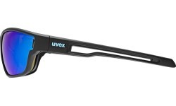 Uvex sportstyle 806 glasses black matt / mirror blue