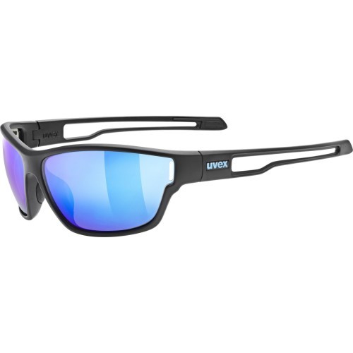 Akiniai Uvex sportstyle 806 black matt / mirror blue