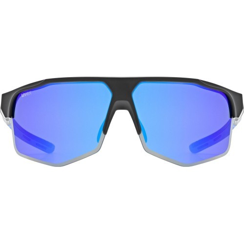 Uvex axos set black matt / mirror blue glasses
