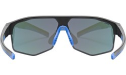 Uvex axos set black matt / mirror blue glasses