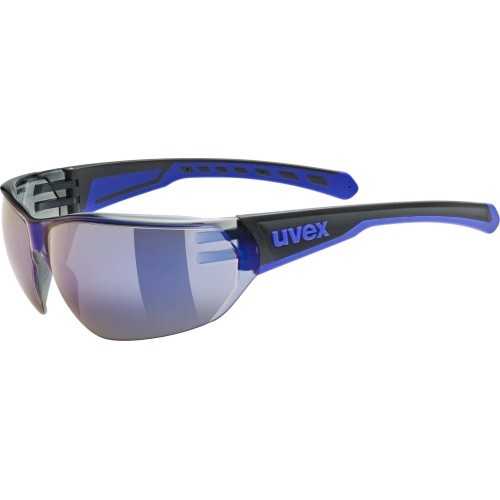 Uvex Equate Glasses Black-Blue Matt / Mirror Blue