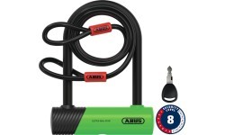 Велозамок Abus Ultra Mini 410K/150HB140 green SH + Cobra 10/120