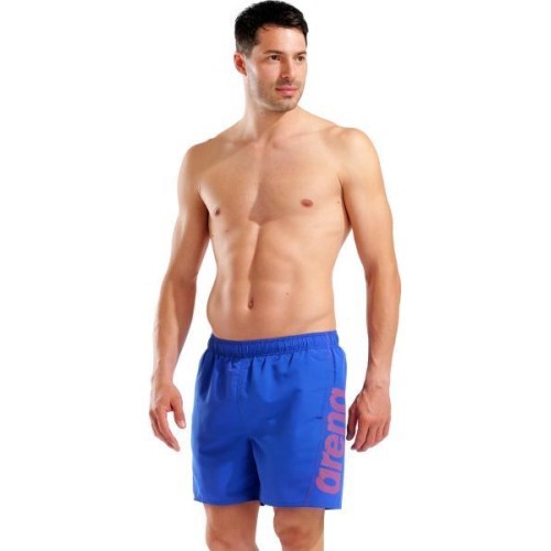 Arena plaukimo glaudės Fundamentals Logo Boxer R Neon Blue-Team Orange L - 831