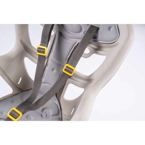 Bellelli Pepe rear rack-mounted child bike seat, silk grey