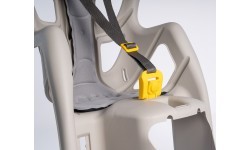 Bellelli Pepe rear rack-mounted child bike seat, silk grey