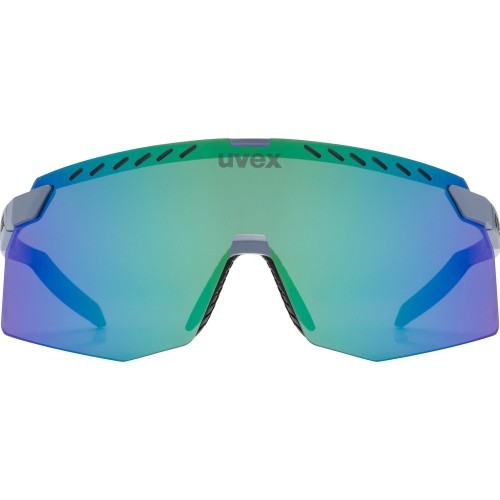 Uvex Pace Stage grey matt / mirror green glasses