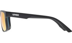Uvex Poise Glasses, Black Matt / Mirror Red