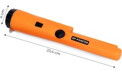 Metalo detektorius Pinpointer, rankinis, atsparus vandeniui, su LED žibintuvėliu