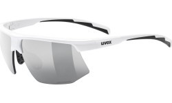 Uvex Aerios S V glasses, white matt / smoke