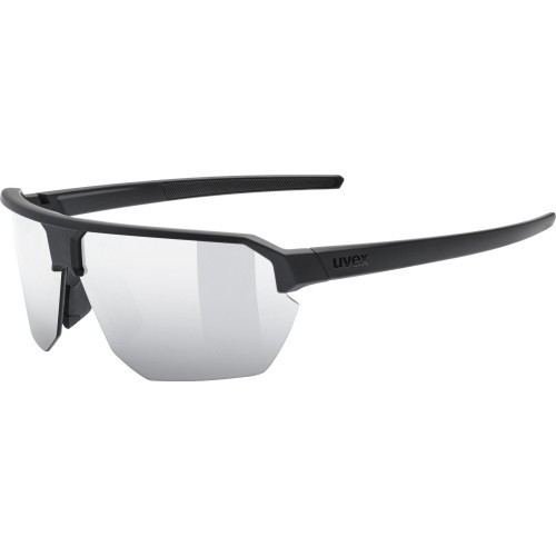Uvex Vectiv Sunglasses, Black Matt / Mirror Silver