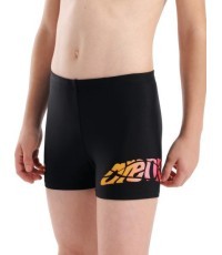 B Arena Lettering Swim Short Black 10-11 - 500