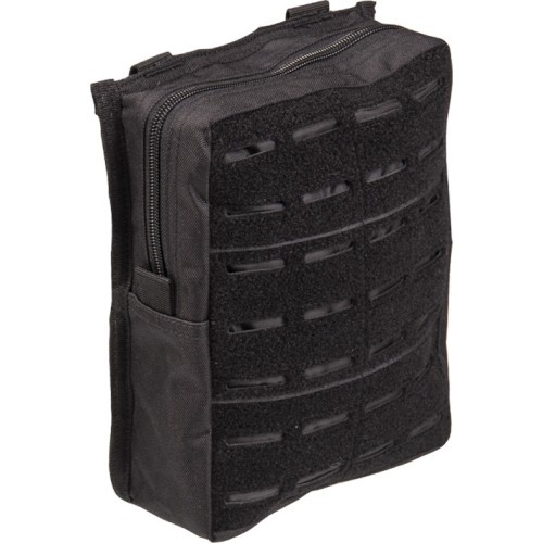 BLACK LASER CUT BELT POUCH LARGE