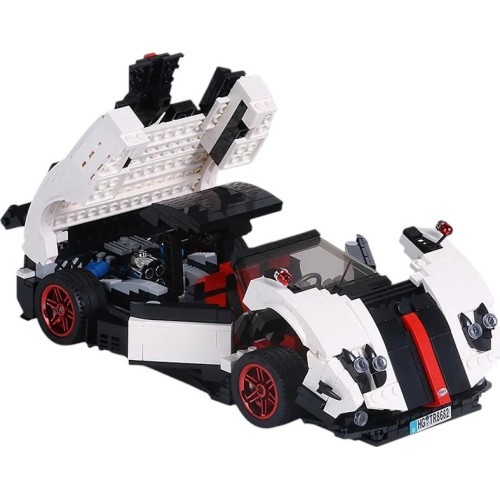 Sportinio automobilio konstruktorius 960 detalių, baltas