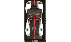 Sportinio automobilio konstruktorius 960 detalių, baltas
