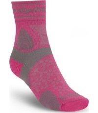 W UL TrailRun Merino Sport 3/4 Crew Pink S - 305