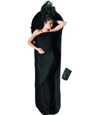 Miegmaišio įdėklas Cocoon, merino vilna, juodas