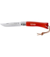 Складной нож с ремешком Opinel Colorama 07 Inox, граб