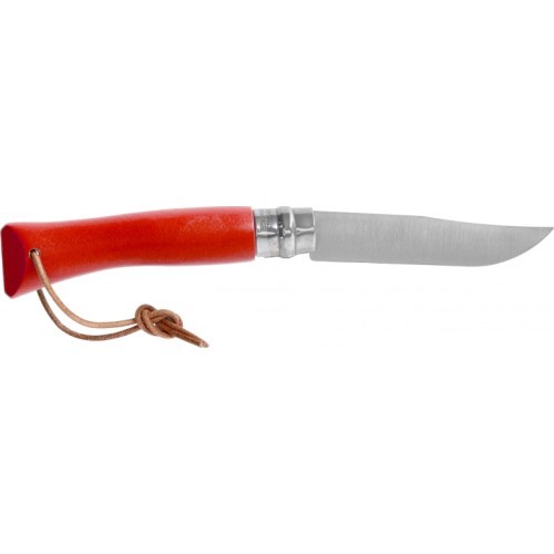 Складной нож с ремешком Opinel Colorama 07 Inox, граб