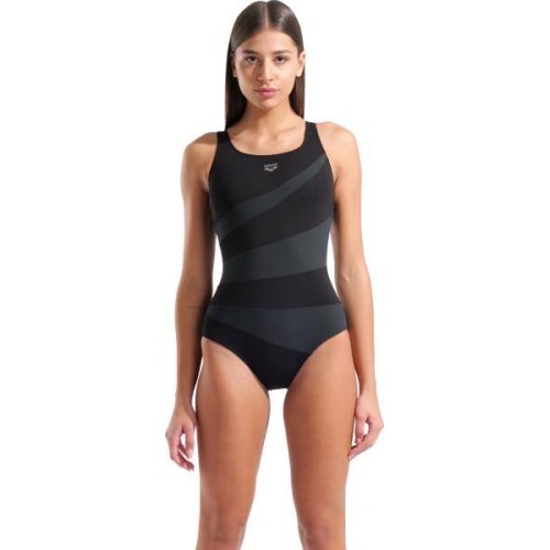 Moteriškas maudymosi kostiumėlis Isabella Wing Back, juoda/nakties pilka, 38 - 550