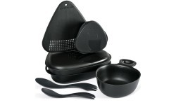 Turistinių indų rinkinys Outdoor MealKit 2.0, pilkai juoda